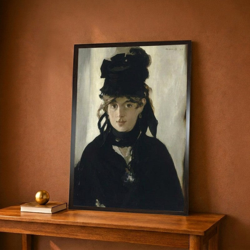 Berthe Morisot au bouquet de violettes Canvas Wall Painting - 9 x 12 Inches