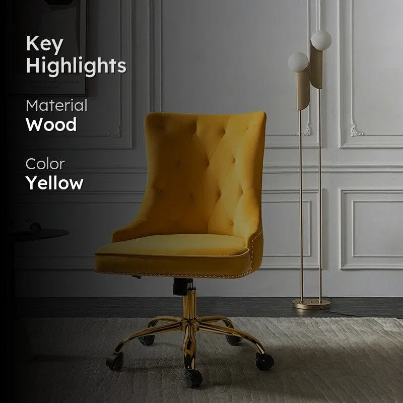 Seatra Neem Wood Office Chair - Yellow media 2