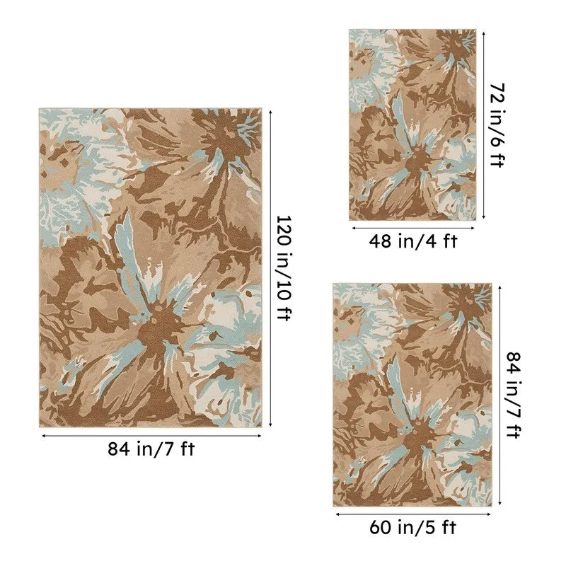 Taranis Hand Tufted Floral Wool & Nylon Carpet - Brown media 15