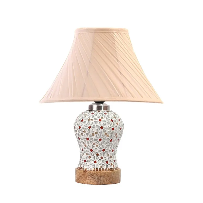 Harmyra I Pleated Wooden Table Lamp - Multicolor media 5