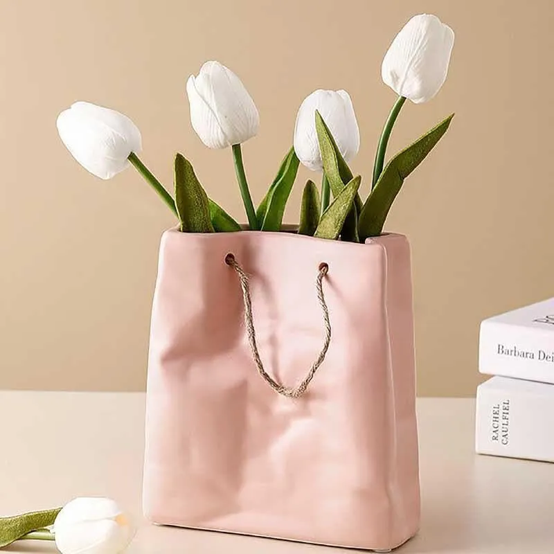 Whimsy Paperbag Vase - Pink media 1