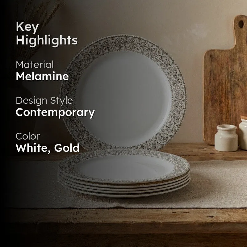 Manila Gold Melamine Dinner Plates - Set of Six - 2