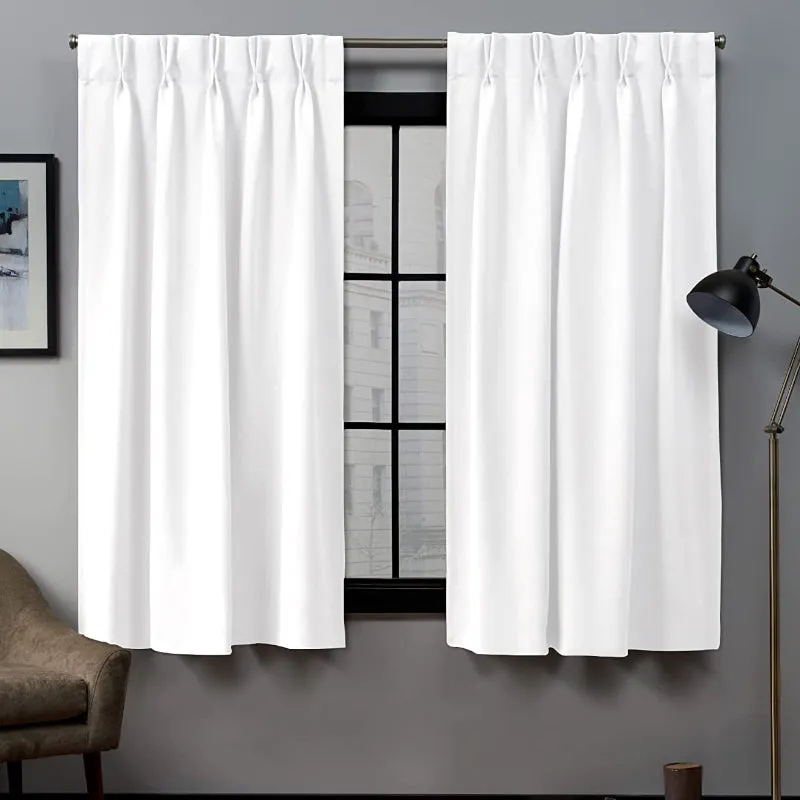 Imora Double Pinch Pleat Medium Width Curtain - White media 10