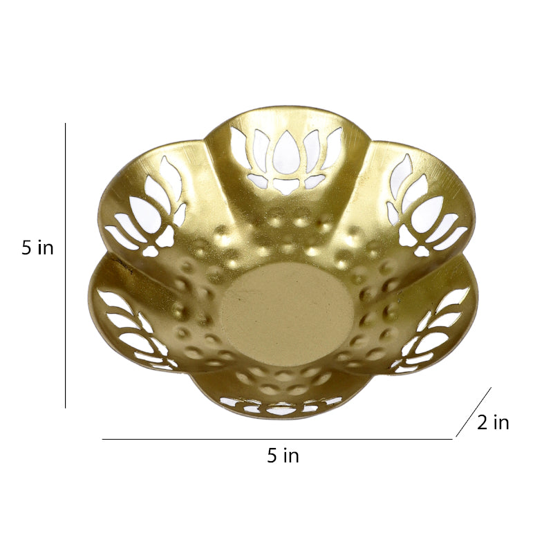 Gold Lotus Tealight Candle Holder - Set Of Three media 5