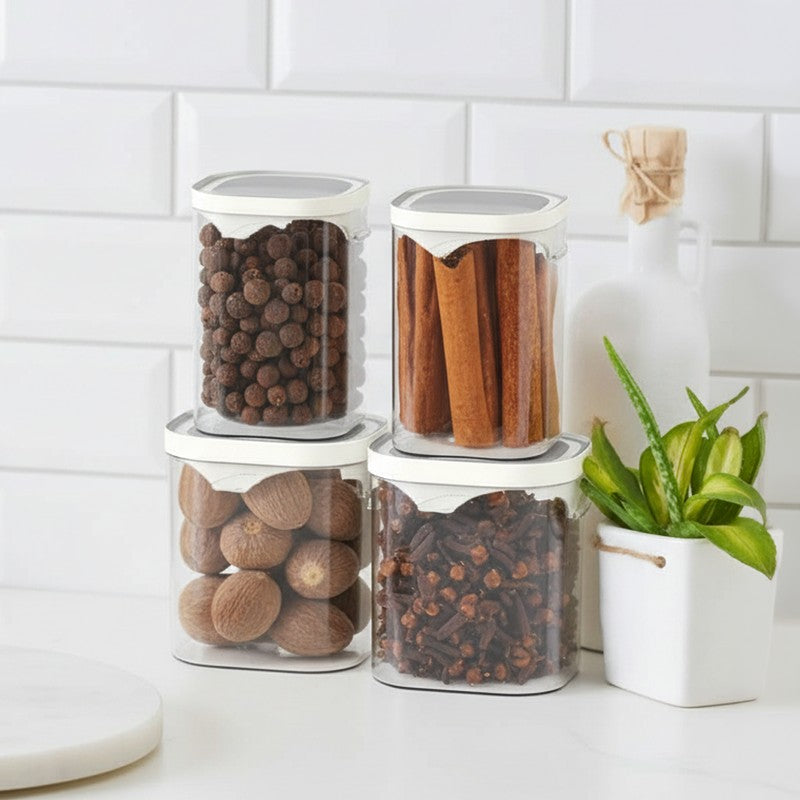 Rioware Snap Seal Borosilicate Glass Jar (1000,450 mL Each) - Set Of Four