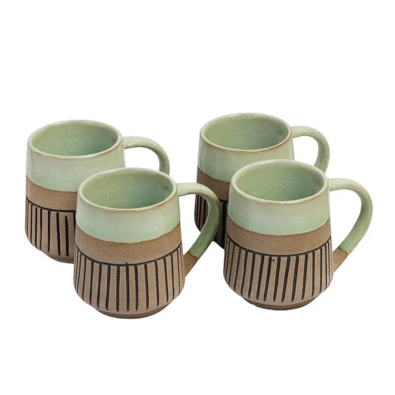 Ceramic Ceramic Coffee Mug (400 mL Each) - Set Of Four media 6