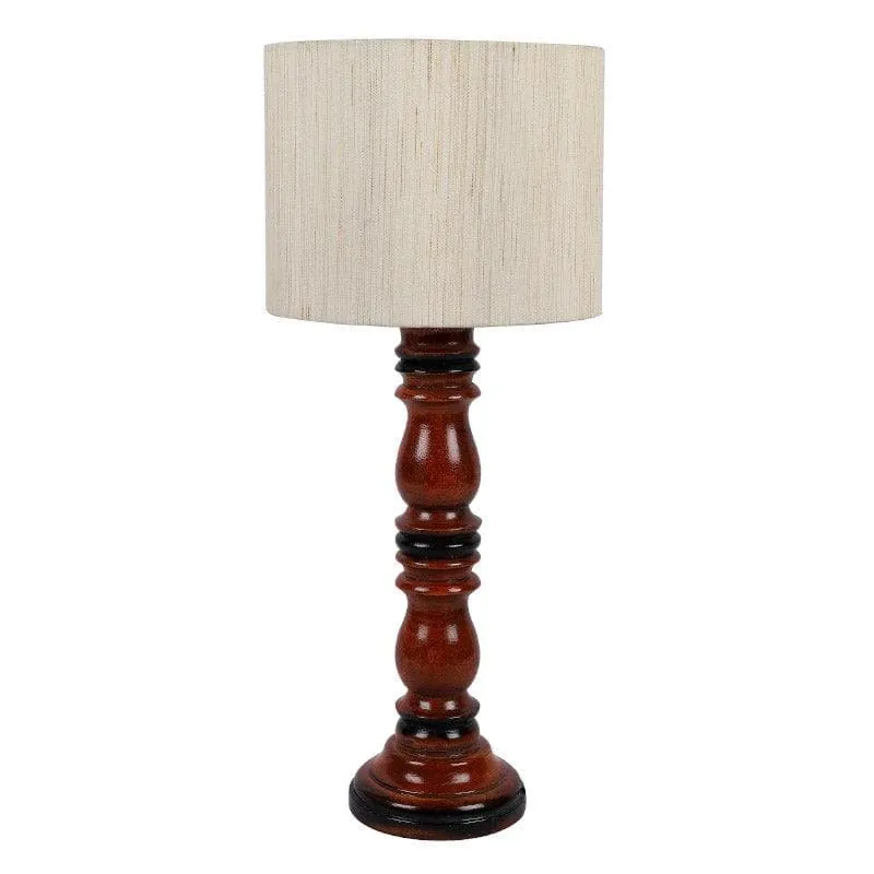 Sorar Argyle Fabric Table Lamp - White,Brown media 4