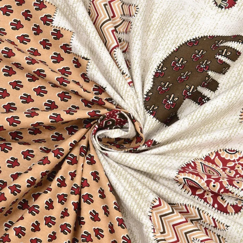 Rajsi Rang Cotton Bedsheet (Brown) - 160 TC media 6