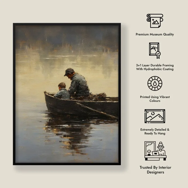 Father & Son Archival Canvas Wall Art - Black Frame media 8