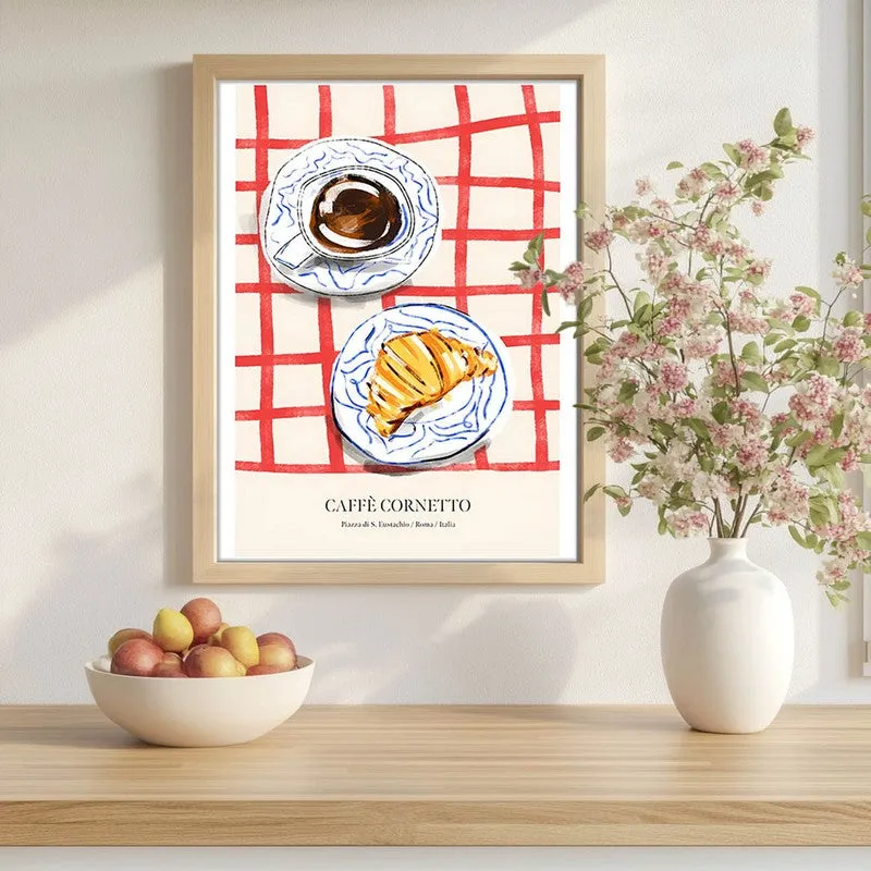CroissantTable Archival Canvas Wall Art - Brown media 1