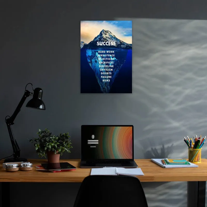 Mountain of Success Wall Poster - Blue media 3