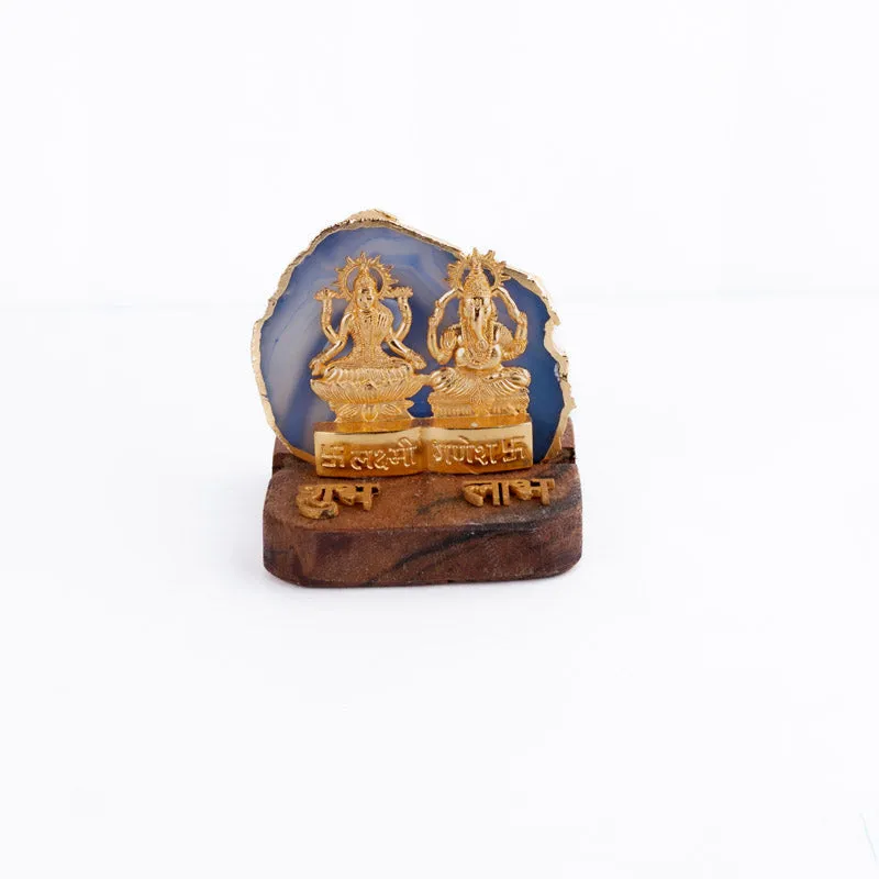 Divine Laxmi Ganesha Agate Festive Gift Box - Blue media 5