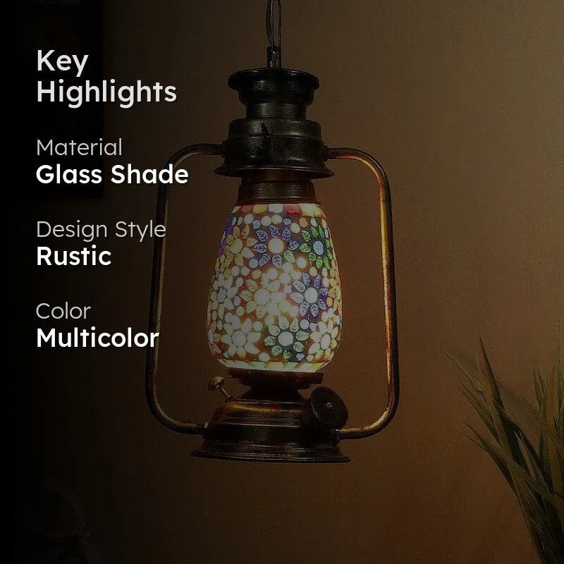 Jodha Akbar Glass Ceiling Lamp media 2