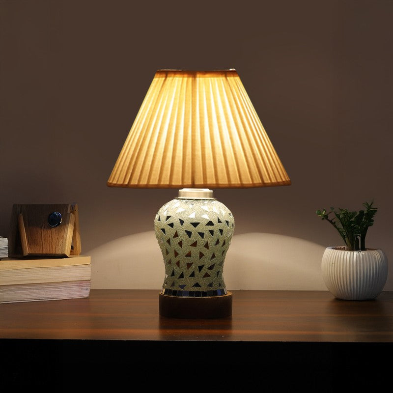 Liora Pleatra Wooden Table Lamp - Multicolor