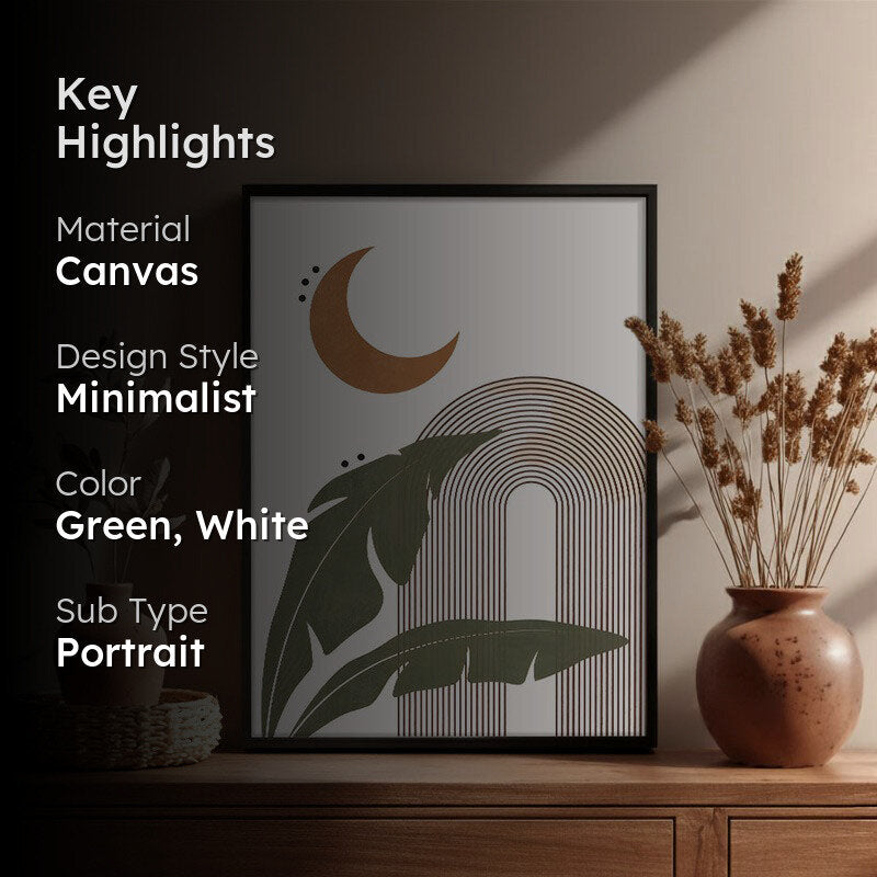 Moonlit Tropics Wall Art - Black Frame media 2