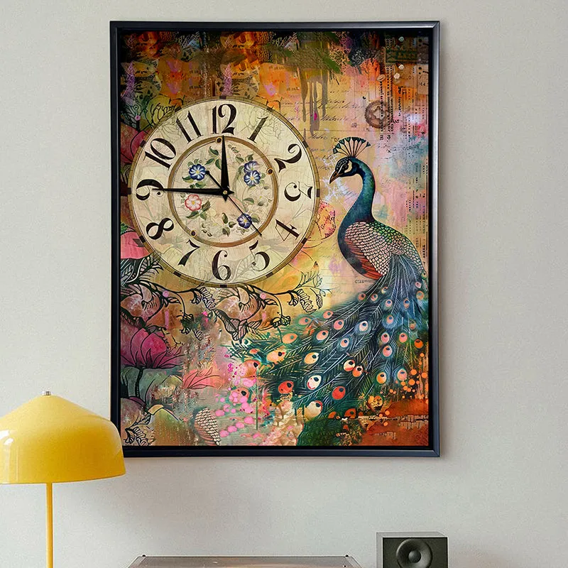 Peacock Time Wall Art media 1