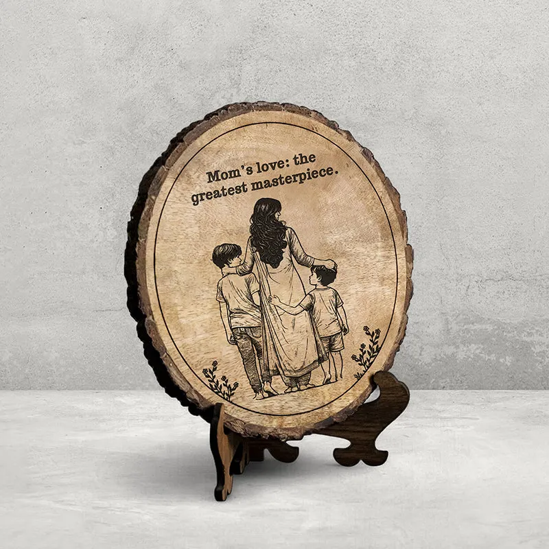 Greatest Masterpiece Wood Showpiece - Round media 3