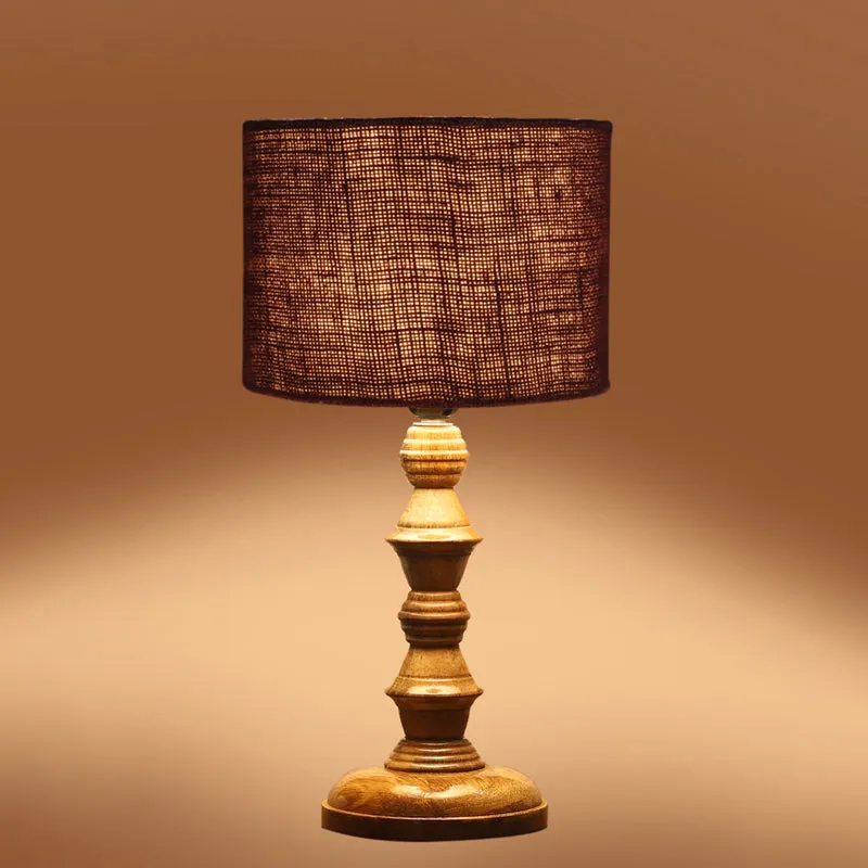 Sienna I Timber Wooden Table Lamp - Brown media 5