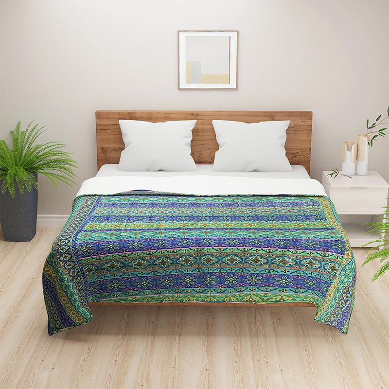 Swayam Nakhera Striped Ethnic Cotton Dohar - 110 GSM