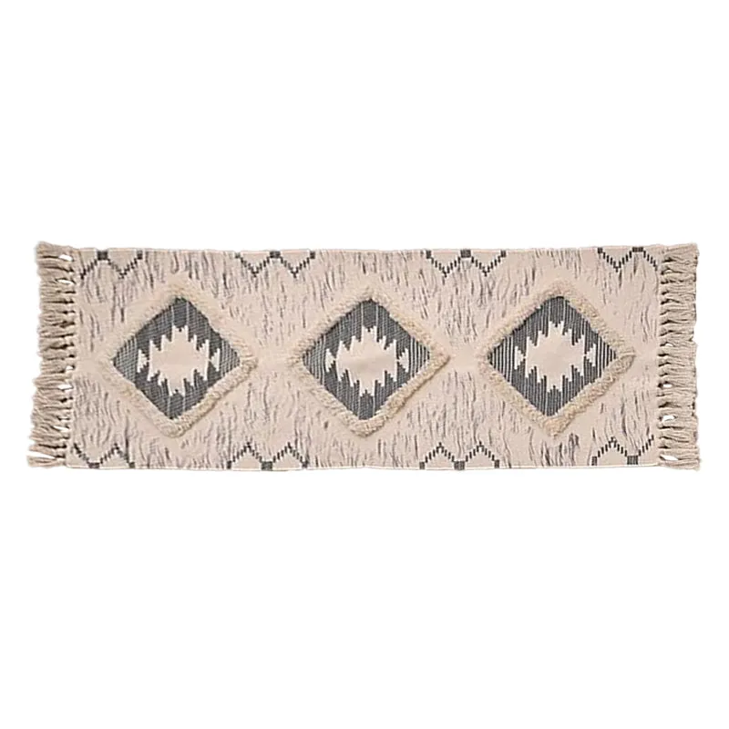 Boho Weave II Cotton Runner Rug - Black media 1