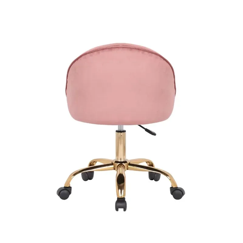 Opulon Metal Office Chair - Pink media 7