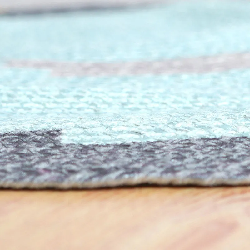 Marine Wave Round Cotton Rug media 6