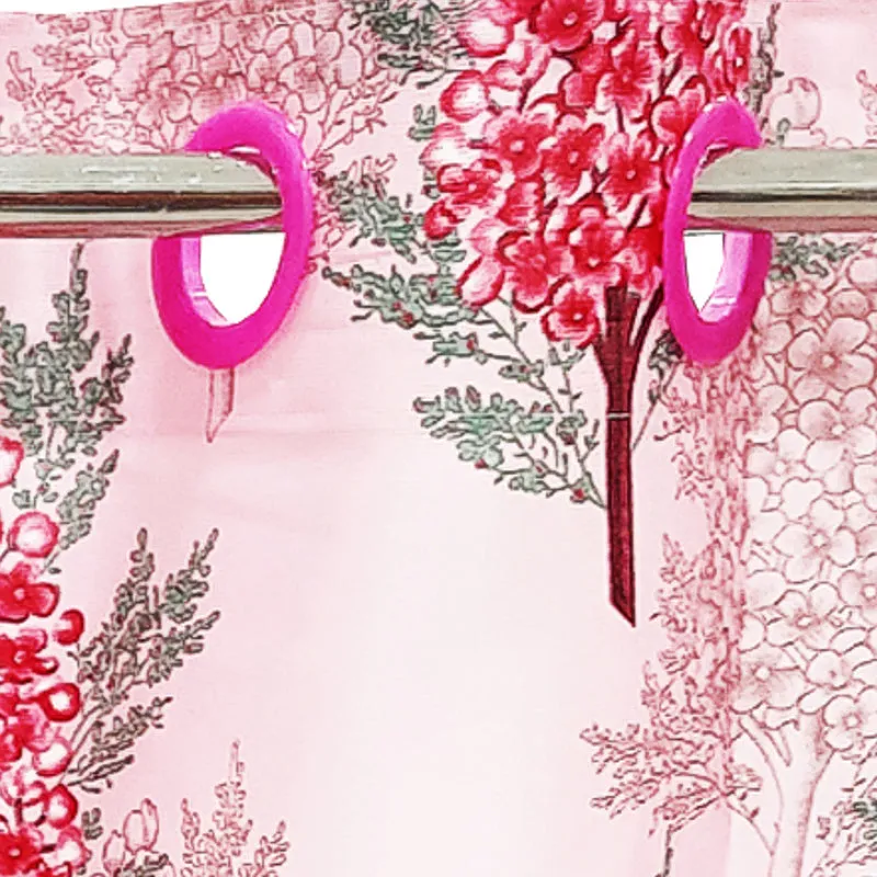 Rosamund Floral Artificial Silk Curtain - Set Of Two media 4