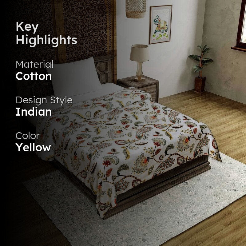 Tropical Lush MulMul Yellow Cotton Dohar media 2