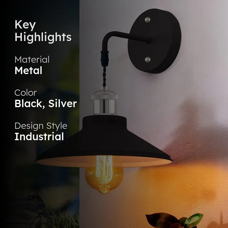 ZenithAura Metal Wall Lamp - Black & Silver media 2
