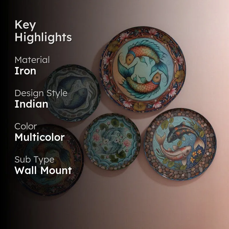 Azure Coastline Wall Plates - Set of Five media 2