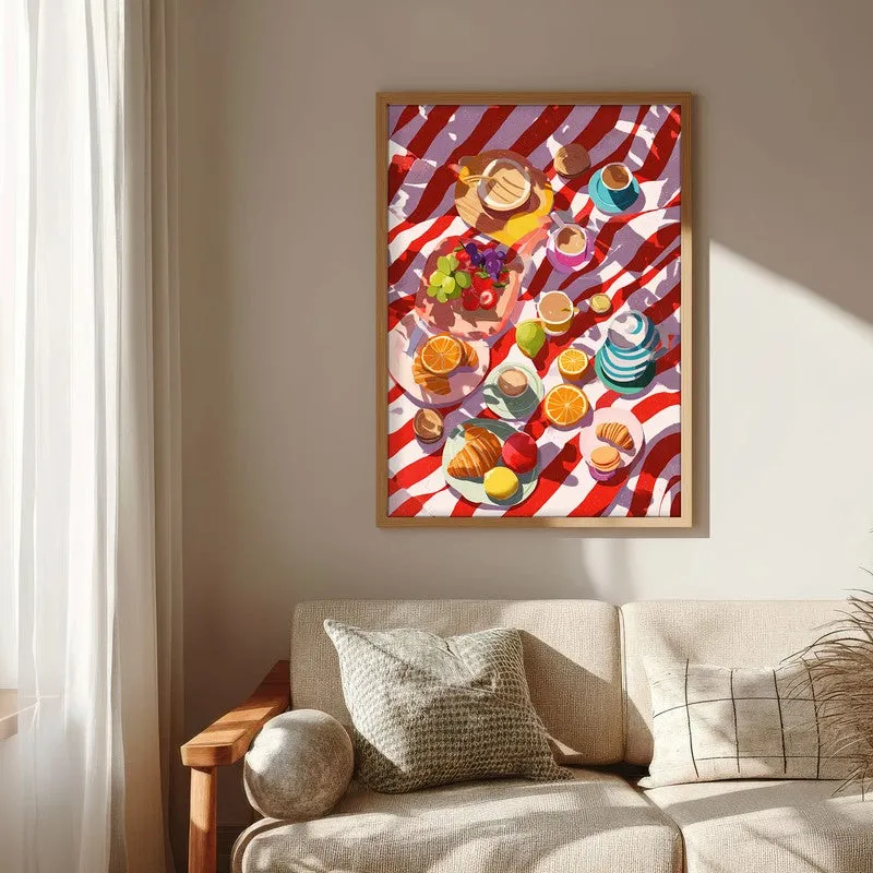 Fresh Fiesta Canvas Wall Painting - Brown Frame media 6