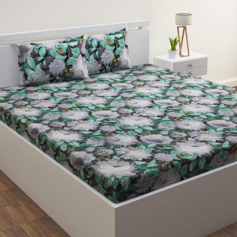 Suba Floral Printed Cotton Bedsheet - 220 TC media 4