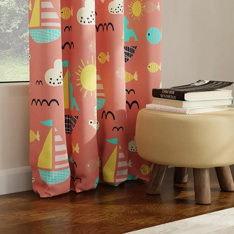Urban Space Beach Day Blackout Curtain - Pink media 1