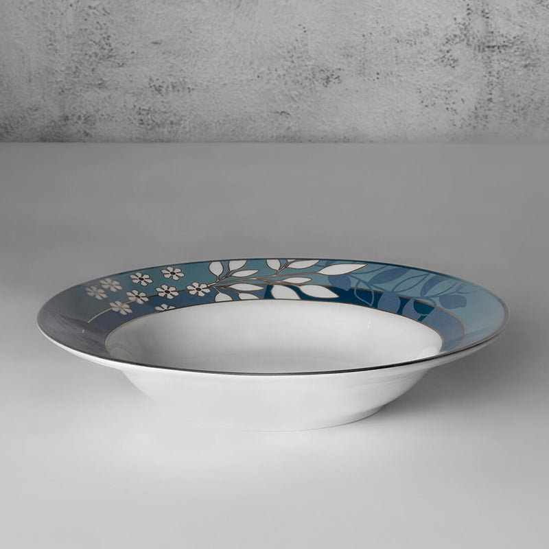 India Circus Azura Bone China Pasta Plate - Set Of Two media 5