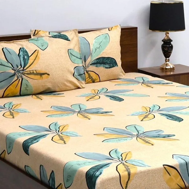 Idika Floral Microfiber Bedsheet - 110 GSM media 4