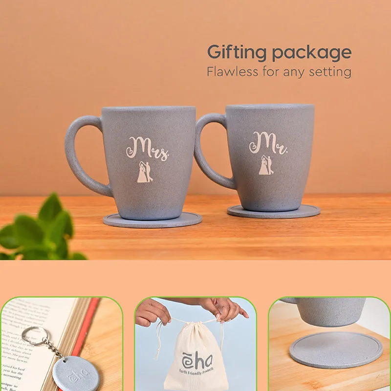 Ever Rice Husk Coffee Mug (300 mL Each/Pastel Blue) - Four Piece Set media 3