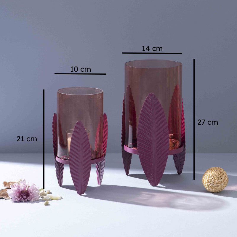 Antique Leaf Candle Holder - Set Of Two media 10