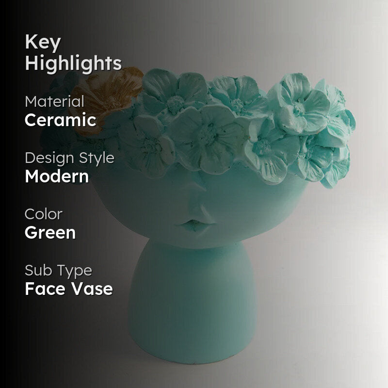 Skyla Florenta Vase - Aqua Blue media 2