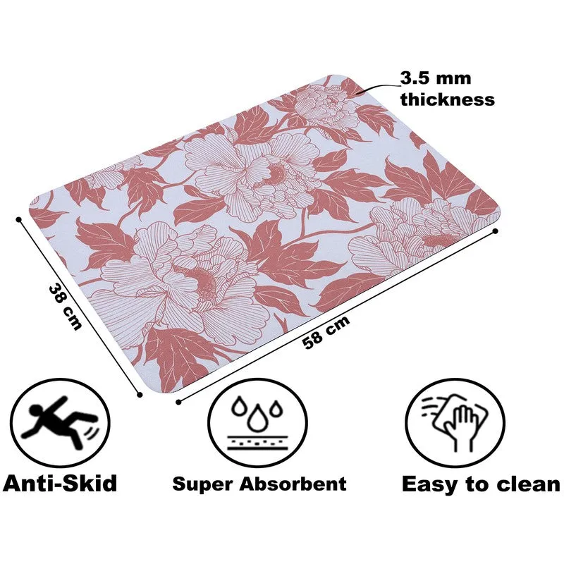 Serenia Rubber Bath Mat - Grey, Peach media 9