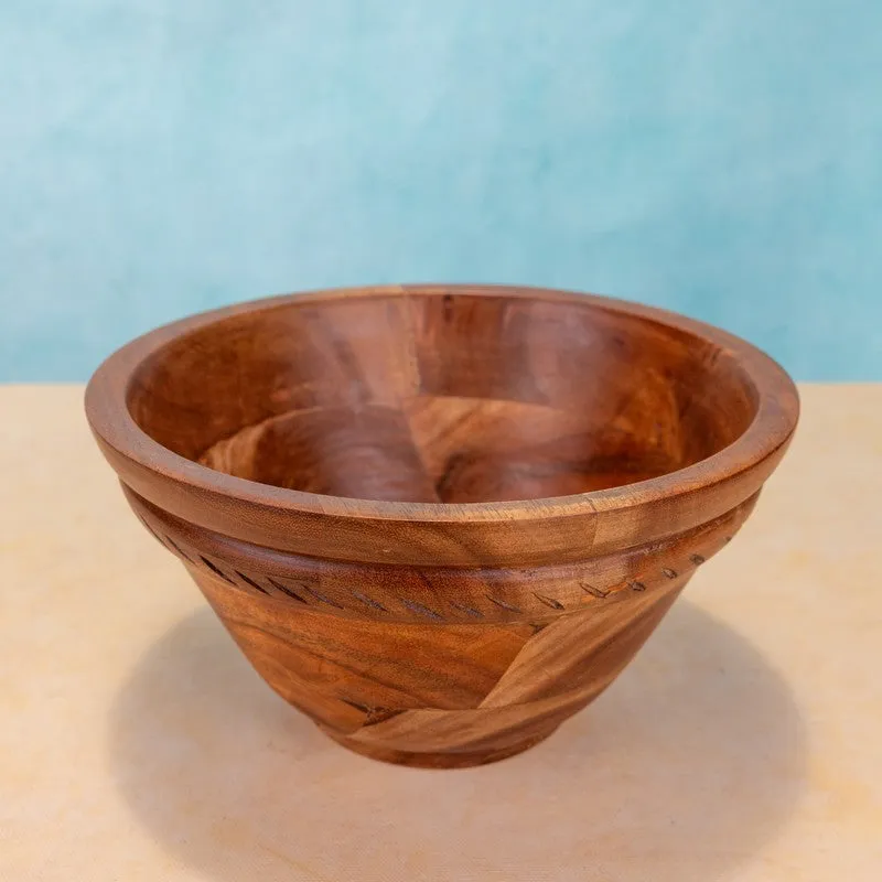 Handcrafted Wood Mixing Bowl - 1600 mL media 3