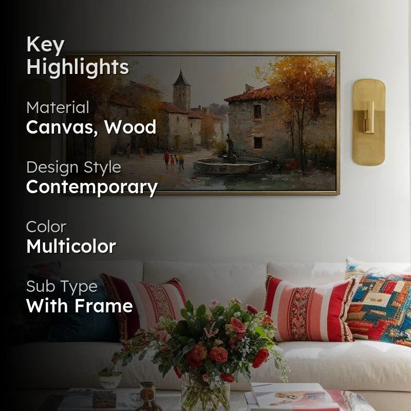 Village Echo Canvas Wall Painting With Frame media 2