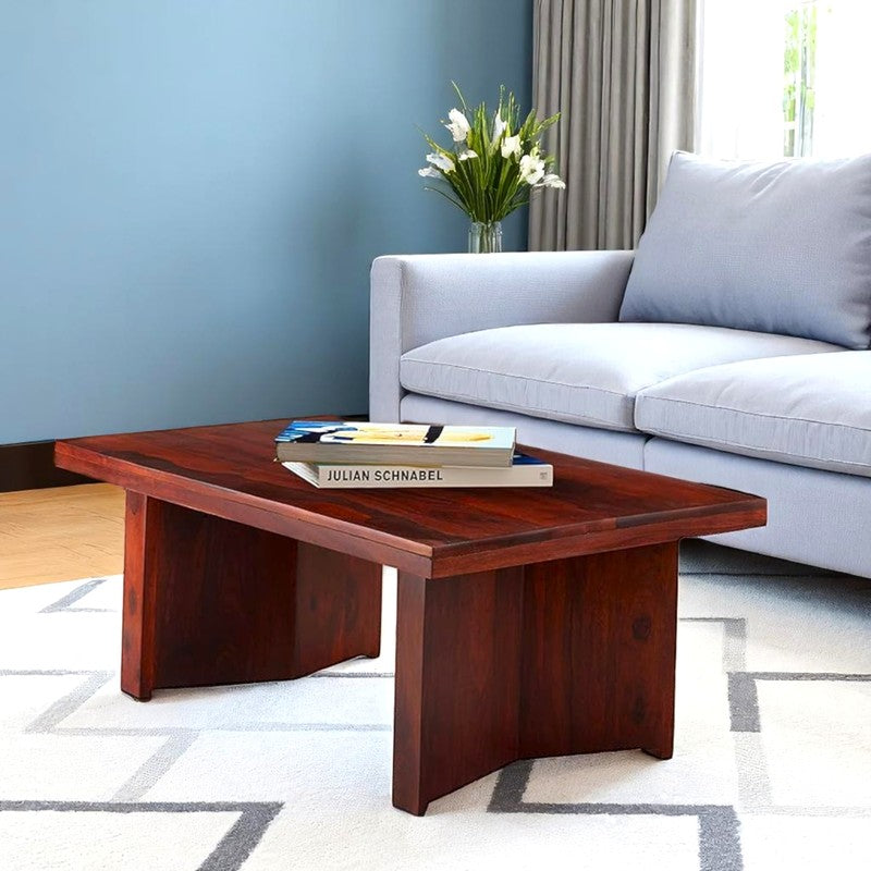 Avenox Sheesham Wooden Center Table - Red