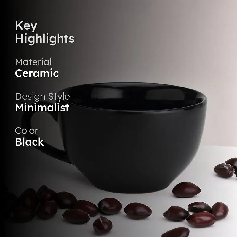 Ruby Ceramic Coffee Mug (350 mL) - Black media 2