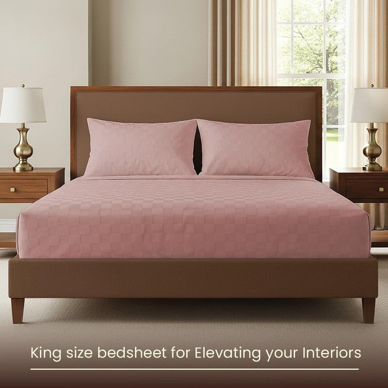 Urban Space Pastel Bliss Cotton Bedsheet (Pink) - 300 TC media 7