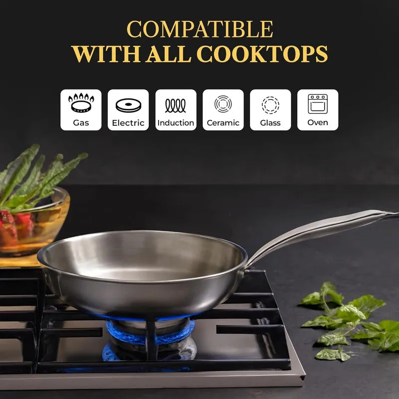 Solara Stainless Steel Frying Pan with Handle (1700 ML) - 22 CM media 6