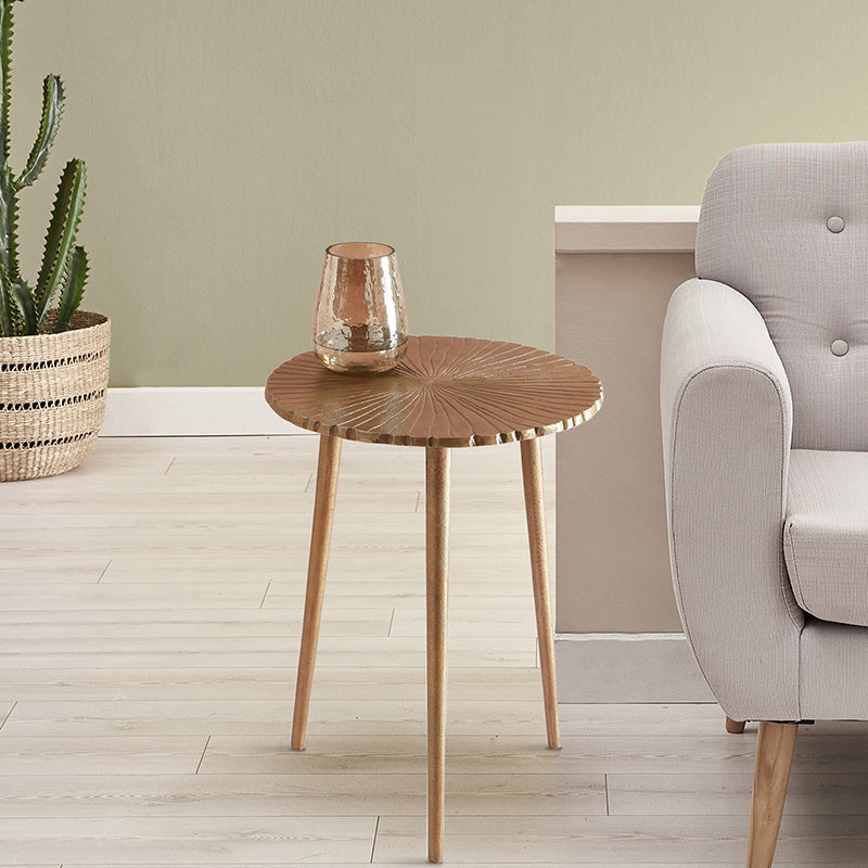 Tri Leaf Aluminium Side Table