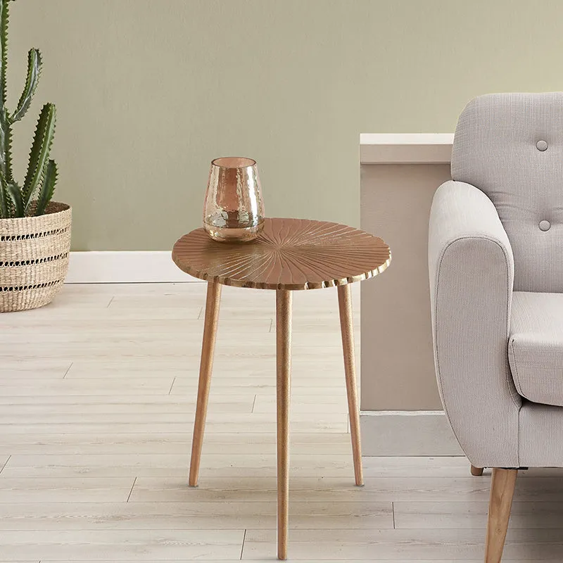 Tri Leaf Aluminium Side Table media 1