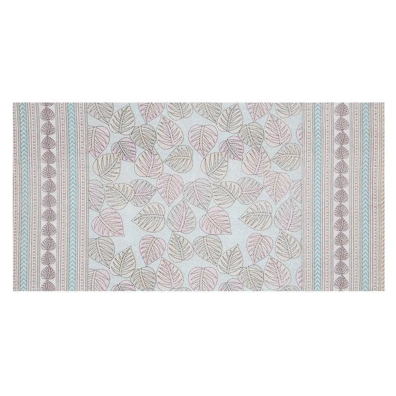 Anvisha Cotton Diwan Set (Blue & Pink) - Six Piece Set media 4