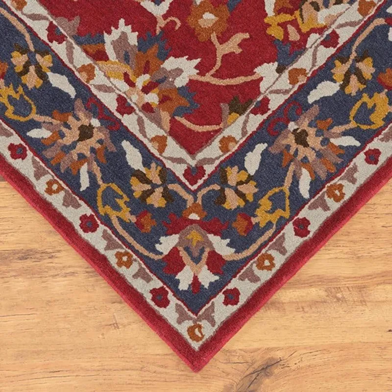 Shenlong Hand Tufted Ethnic Wool & Nylon Carpet - Red media 5