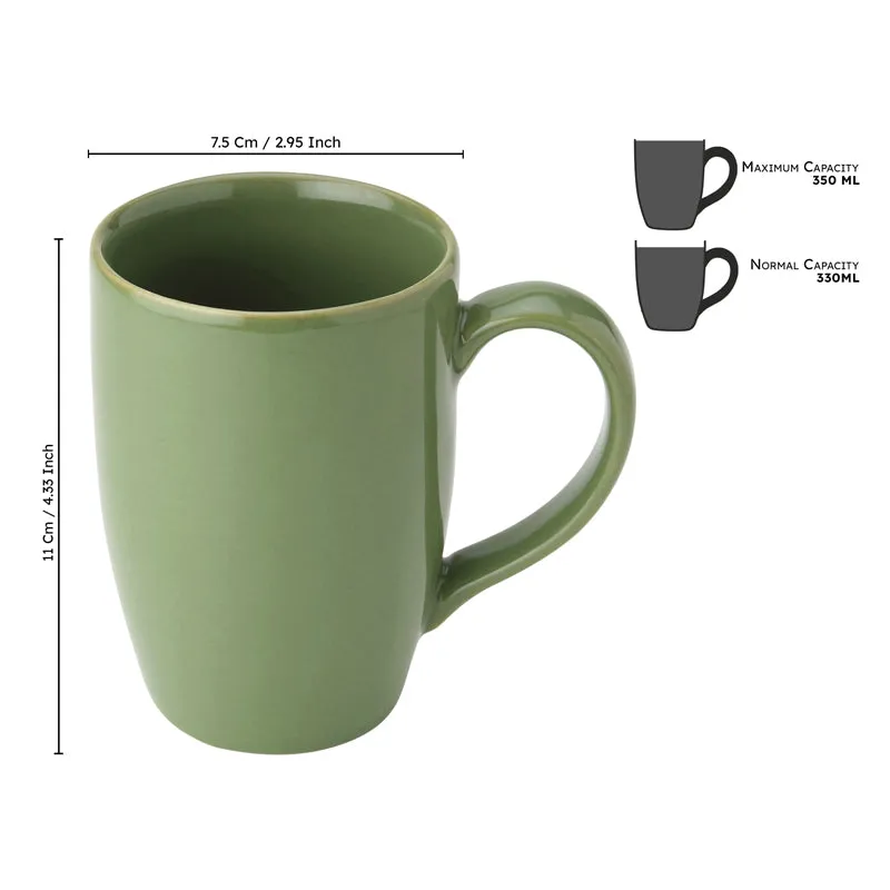 Kopi Ceramic Coffee Mug (Green/350 mL Each) - Set Of Two media 8